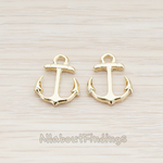 PD.740 // Smooth Anchor Pendant, 2 Pc