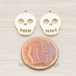 PD.743 // Wide Eyed Skull Pendant, 2 Pc