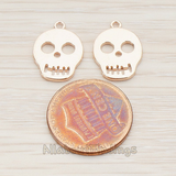 PD.743 // Wide Eyed Skull Pendant, 2 Pc