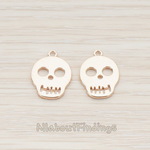 PD.743 // Wide Eyed Skull Pendant, 2 Pc