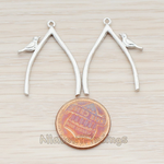 PD.756 // Wishbone with Tiny Bird Pendant, 2 Pc