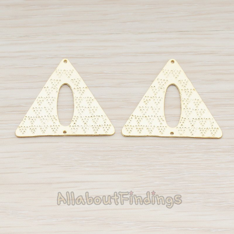 PD.757 // Aztec Triangle Connector Pendant, 2 Pc