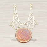 PD.758 // Delicate Chandelier Filigree Pendant, 6 Pc