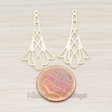 PD.758 // Delicate Chandelier Filigree Pendant, 6 Pc