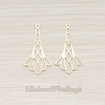PD.758 // Delicate Chandelier Filigree Pendant, 6 Pc