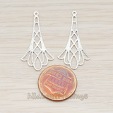 PD.758 // Delicate Chandelier Filigree Pendant, 6 Pc