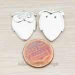 PD.761 // Cubic Zirconia Eye Owl Pendant, 2 Pc