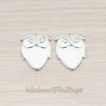 PD.761 // Cubic Zirconia Eye Owl Pendant, 2 Pc