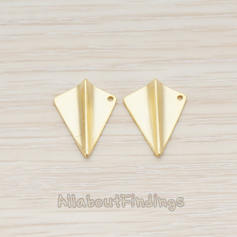 PD.762 // 3D Origami Paper Plane Charm Pendant, 2 Pc