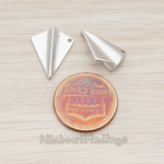 PD.762 // 3D Origami Paper Plane Charm Pendant, 2 Pc