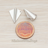 PD.762 // 3D Origami Paper Plane Charm Pendant, 2 Pc