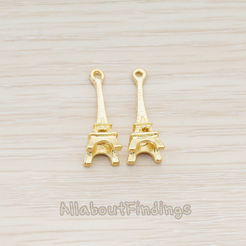 PD.763 // 3D Eiffle Tower Pendant, 2 Pc
