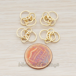 PD.765 // Multi Small Links Linked Pendant, 2 Pc