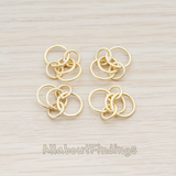 PD.765 // Multi Small Links Linked Pendant, 2 Pc