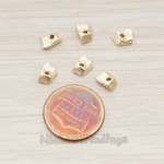 PD.770 // Shaped Nugget Metal Bead, 8 Pc