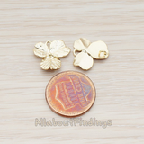PD.771-02 // Three Petal Flower Connector Pendant, 2 Pc