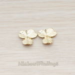 PD.771-02 // Three Petal Flower Connector Pendant, 2 Pc