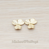 PD.771-02 // Three Petal Flower Connector Pendant, 2 Pc