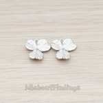 PD.771-02 // Three Petal Flower Connector Pendant, 2 Pc