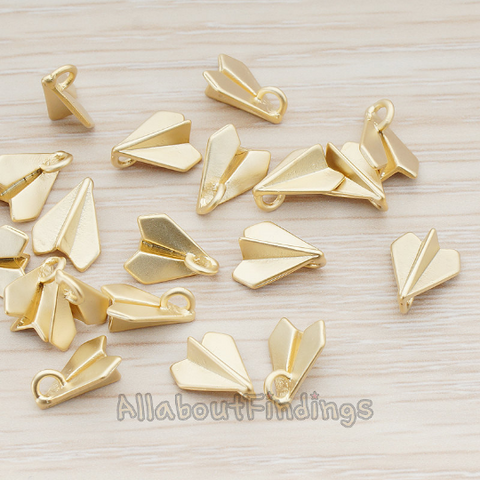 PD.775 // Origami Mini Paper Plane Pendant, 2 Pc