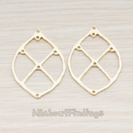 PD.777 // Sliced Lemon Shape Oval Connector Pendant, 2 Pc