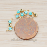 PD.780 // Cubic Zirconia Textured Framed Charm Pendant, 2 Pc