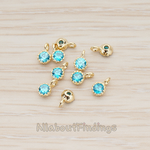 PD.780 // Cubic Zirconia Textured Framed Charm Pendant, 2 Pc