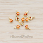 PD.780 // Cubic Zirconia Textured Framed Charm Pendant, 2 Pc