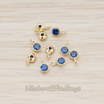 PD.780 // Cubic Zirconia Textured Framed Charm Pendant, 2 Pc