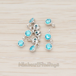 PD.780 // Cubic Zirconia Textured Framed Charm Pendant, 2 Pc