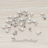 PD.780 // Cubic Zirconia Textured Framed Charm Pendant, 2 Pc