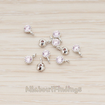 PD.780 // Cubic Zirconia Textured Framed Charm Pendant, 2 Pc