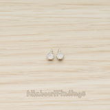 PD.780 // Cubic Zirconia Textured Framed Charm Pendant, 2 Pc