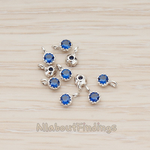PD.780 // Cubic Zirconia Textured Framed Charm Pendant, 2 Pc