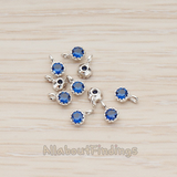 PD.780 // Cubic Zirconia Textured Framed Charm Pendant, 2 Pc
