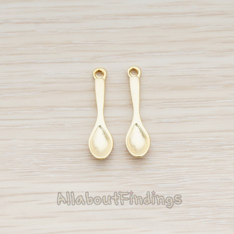 PD.782 // Mini Spoon Charm Pendant, 2 Pc