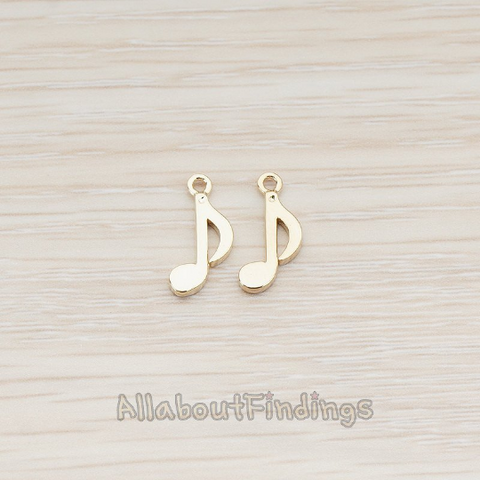 PD.783 // Music Note Charm Pendant, 2 Pc