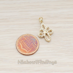 PD.840 // Clear Crystal Cubic Zirconia Setting Celtic Design Pendant, 1 Pc