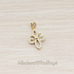 PD.840 // Clear Crystal Cubic Zirconia Setting Celtic Design Pendant, 1 Pc