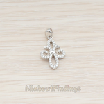 PD.840 // Clear Crystal Cubic Zirconia Setting Celtic Design Pendant, 1 Pc