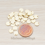 PD.854-01 // Organic Round Plain Tag Coin Pendant, 4 Pc