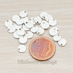 PD.854-01 // Organic Round Plain Tag Coin Pendant, 4 Pc