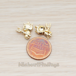 PD.859 // Cubic Zirconia Setting Little Cute Devil Charm Pendant, 1 Pc