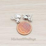 PD.859 // Cubic Zirconia Setting Little Cute Devil Charm Pendant, 1 Pc
