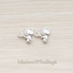 PD.859 // Cubic Zirconia Setting Little Cute Devil Charm Pendant, 1 Pc