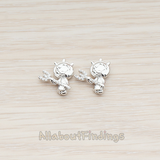 PD.859 // Cubic Zirconia Setting Little Cute Devil Charm Pendant, 1 Pc