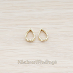 PD.860 // Clear Crystal Cubic Zirconia Setting Mini Teardrop Pendant, 1 Pc