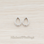 PD.860 // Clear Crystal Cubic Zirconia Setting Mini Teardrop Pendant, 1 Pc