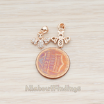 PD.863 // Clear Crystal Cubic Zirconia Setting Bee Pendant, 1 Pc