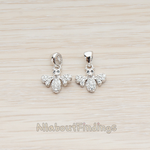 PD.863 // Clear Crystal Cubic Zirconia Setting Bee Pendant, 1 Pc